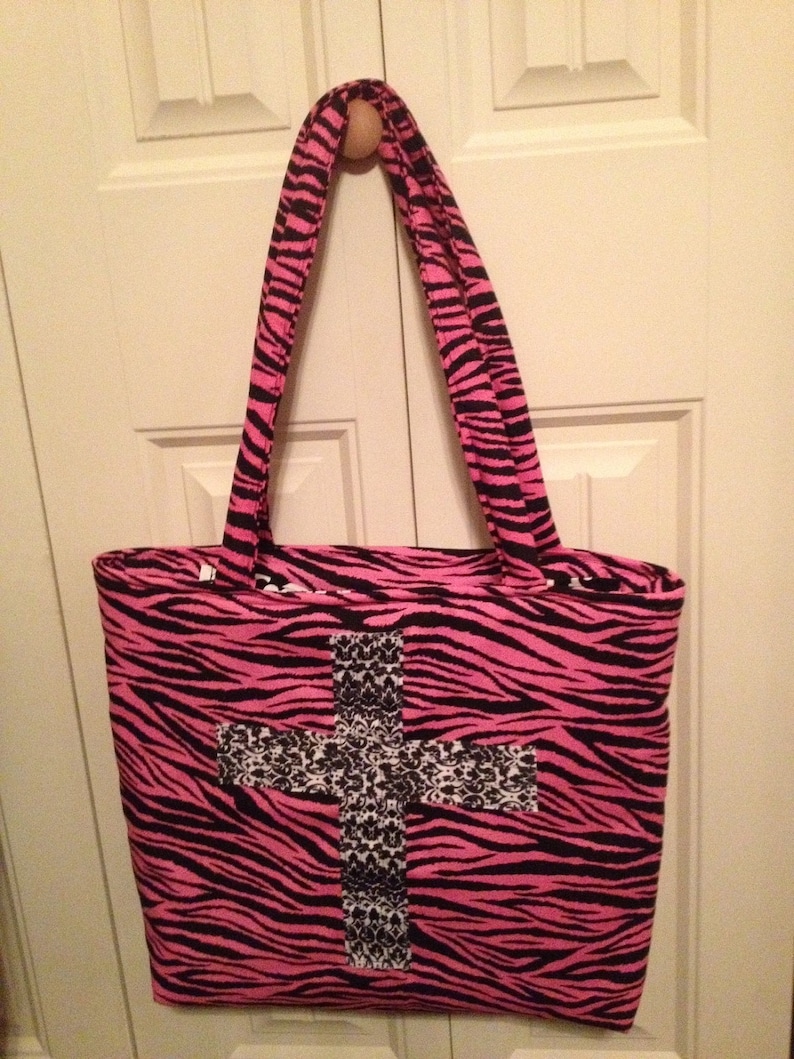 Large Pink Zebra Bag Etsy
