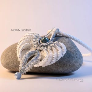 Serenity Pendant Beading Pattern: Peyote, Herringbone, MRAW (PDF)