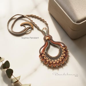 Sophia Halskette Muster: Perlen Rivoli Anhänger Anleitung (PDF)