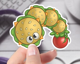 Legend of Zelda Sticker | Moldorm Hamburger Sticker | Original Artwork | Cute Vinyl Laptop Sticker | Waterproof Sticker | Planner Sticker