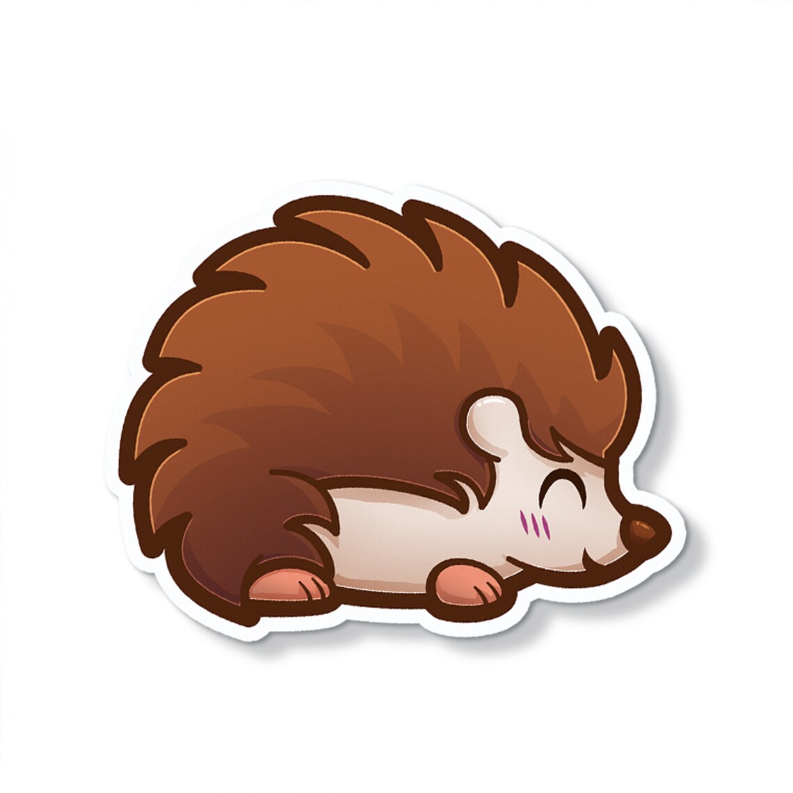 Cute Hedgehog Sticker Original Artwork Vinyl Laptop Etsy