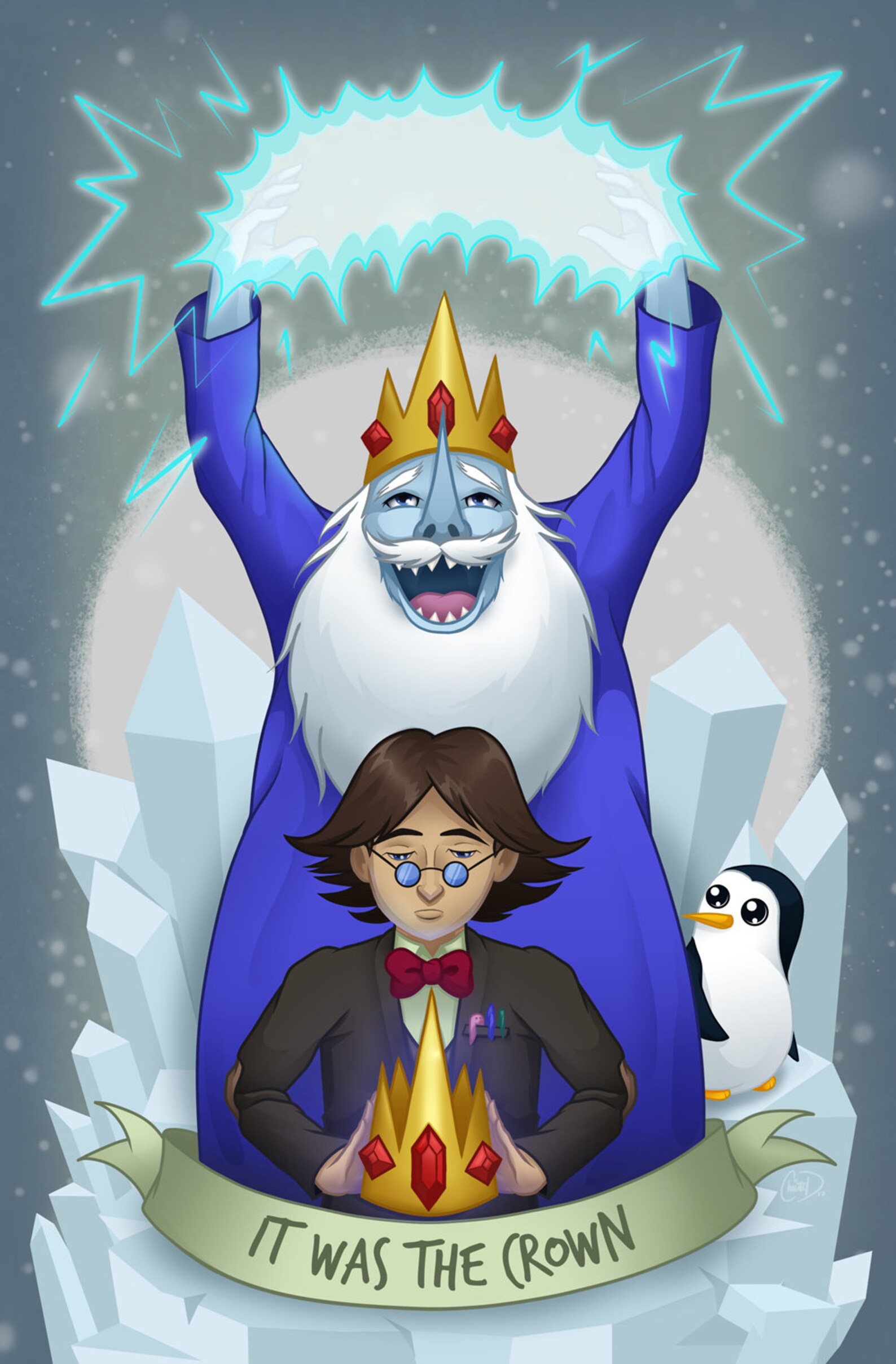 Adventure Time Art Print Ice King Simon Signed Original Etsy