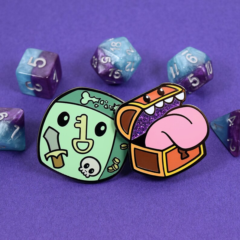 DnD Enamel Pins Mimic Gelatinous Cube Hard Enamel Pins | Etsy