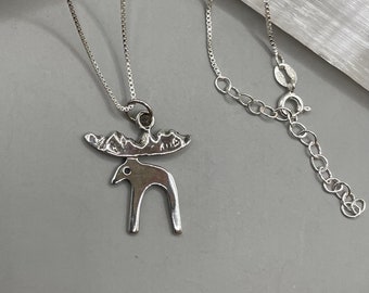 Mountain Moose Necklace