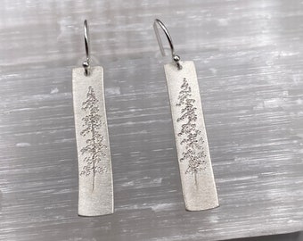 Sterling Silver "Tall Pines" Dangle Earrings