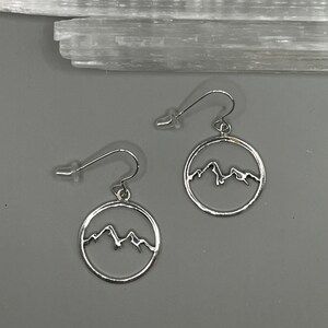 Round Mountain Sterling Silver Dangle Earrings