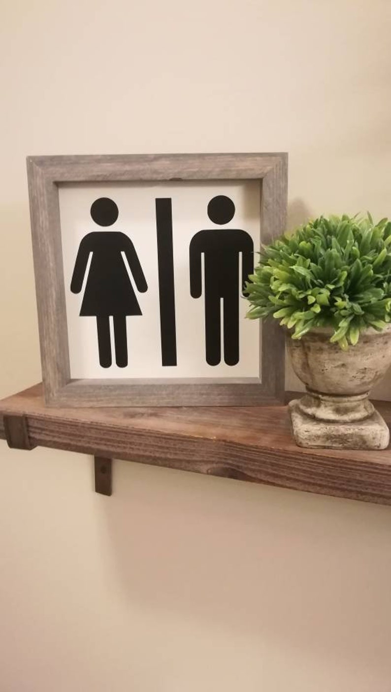 Men's Women's Male Female Restroom Bathroom Humor image 0