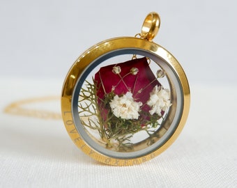 Wedding bouquet preservation, Bridal flower necklace , Wedding keepsake, Flower preservation Wedding flower pendant for wife ,