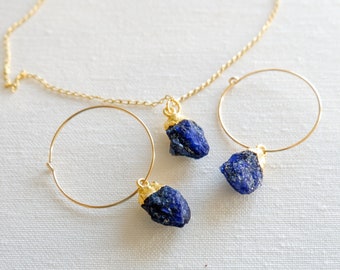 September birthday gifts, Sapphire necklace and earrings, Christmas gift for her, girlfriend gift , special friend gift, birthstone necklace