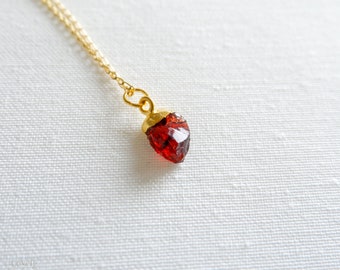 January birthday gifts, Garnet necklace, January birthstone necklace, Valentine gift for her , special friend gift  , girlfriend gift