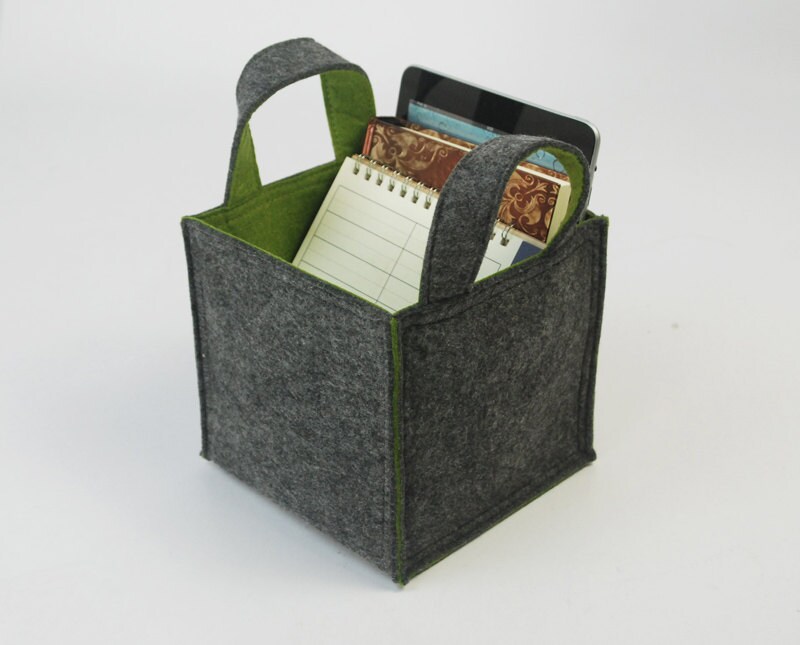 Felt Household Storage Container Basket Bin Felt Storage Box Etsy