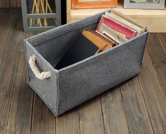 felt rectangle big bin storage box container storage bin etsy