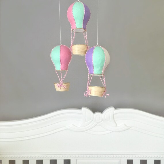 Baby Mobile Hot Air Balloon Mobile Crib Mobile Nursery Etsy