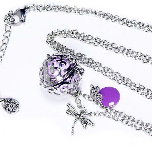 Mexican Bola Harmony Chime Ball Angel Caller Pregnancy Locket Pendant Necklace Women Gifts 30