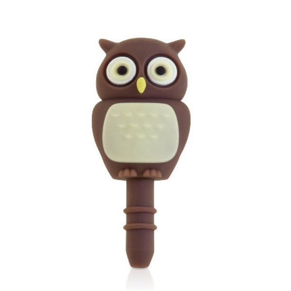 1pcs of Lovely Owl iPhone Earphone Plug Dust Plug Fit for 3.5mm Earphone Jack