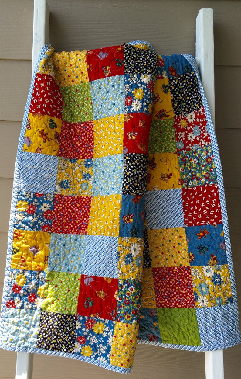 Ready to Ship Baby Quilt Crib Quilt Toddler Quilt in Reds Etsy Canada