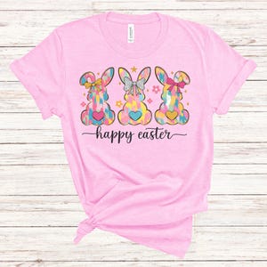 Girls&#39; Easter Bunny Shirt: Colorful Rabbit Tee