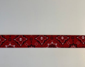 Slide On Trach Tie Covers - Red Bandana