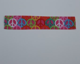 Slide On Trach Tie Covers - Peace Symbols