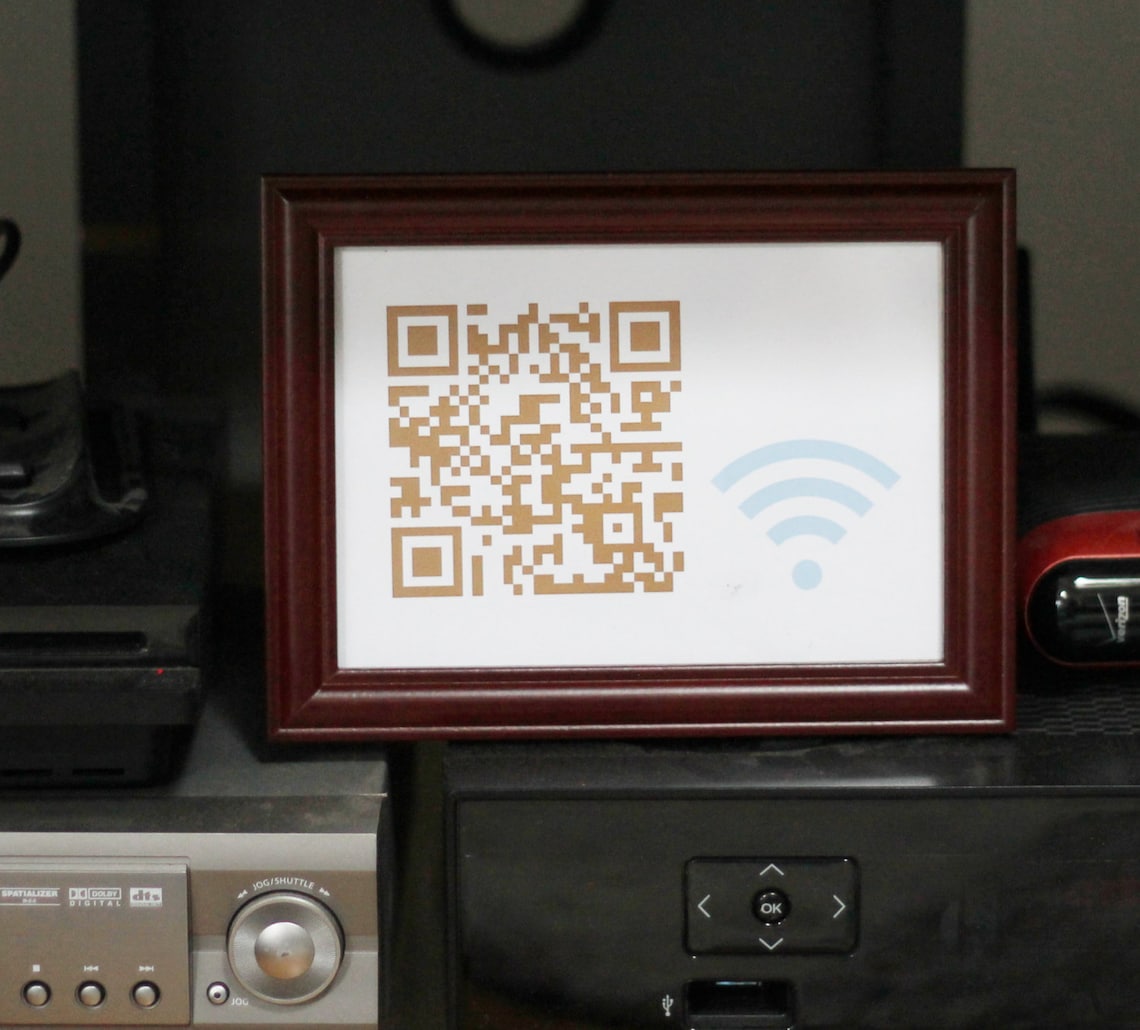 QR WIFI Password Sign Printable | Etsy