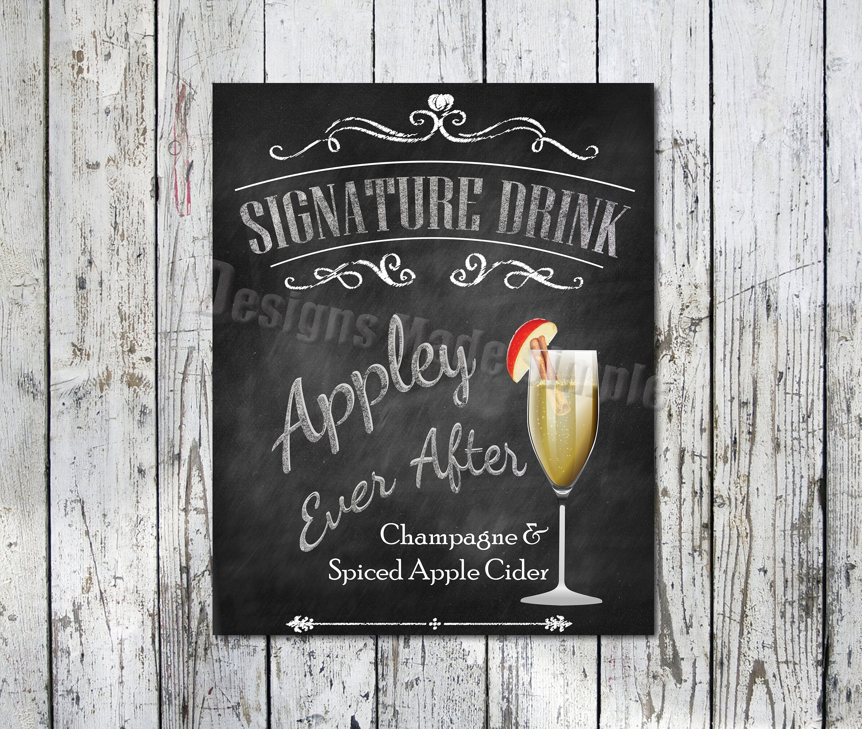 Appley Ever After Signature Drink Wedding Sign Printables Instant appley-ever-after-signature-drink-wedding-sign-printables-instant