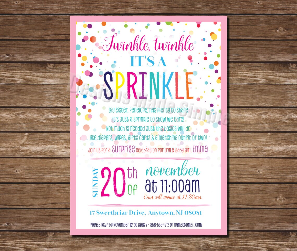 Twinkle Twinkle It's a Sprinkle Baby Shower Invite | Etsy