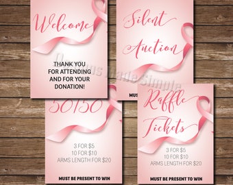 EDITABLE Breast Cancer Fundraiser Welcome Sign Cancer -  Portugal