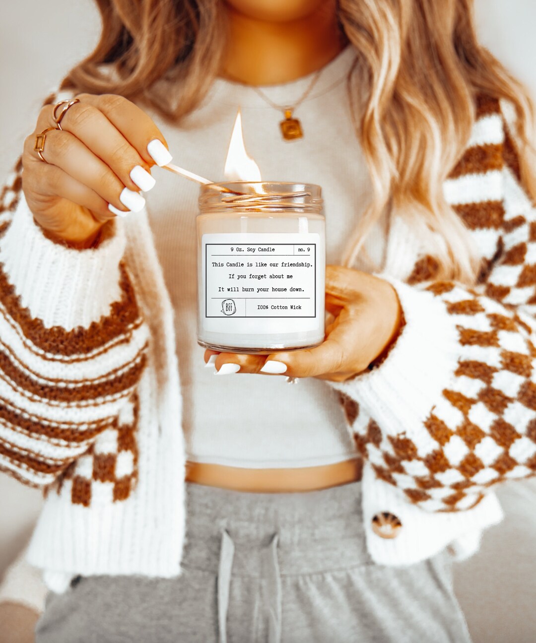 Best Friend Candle, Best Friend Gift, Soy Candle Home Decor, Gift for Her, Gift for Friend, 9 Oz