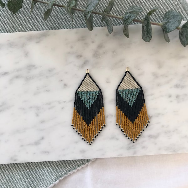 Yellow Bead Earrings Etsy