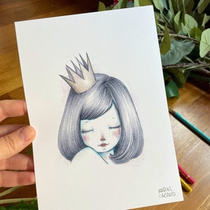 Prinzessin Illustration. Kinderzimmer.