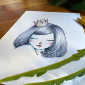 Princess illustration. Kids room. image 3