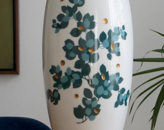 Heinrich Vase 13.5" Gemmo Porcelain Vase Mid Century Modern Decor West Germany H & Co 1950s, Gift for Her