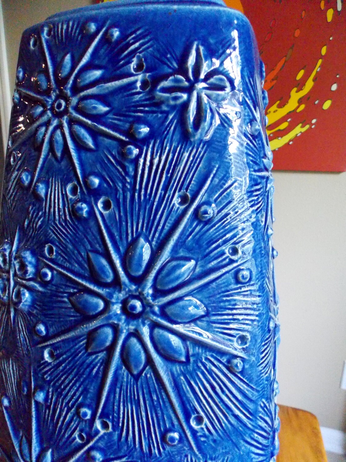 Scheurich Kosmos 18 West German Floor Vase 26346 Mid Etsy