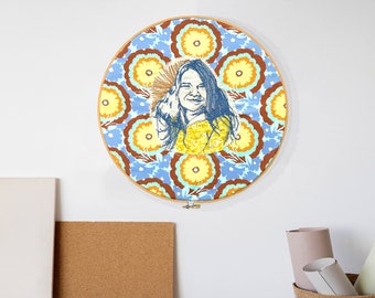 Janis Joplin, Musicians Portrait, Portrait of Musician, Vintage Inspired, 70’s Inspired, Folk Inspired, Retro Inspired