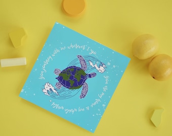 Sea Turtle Print Turtle Art Print Aquatic Art Print Under the Sea Print Digital Sea Turtle Earth Day Art Print Gift For Nursery Baby Shower