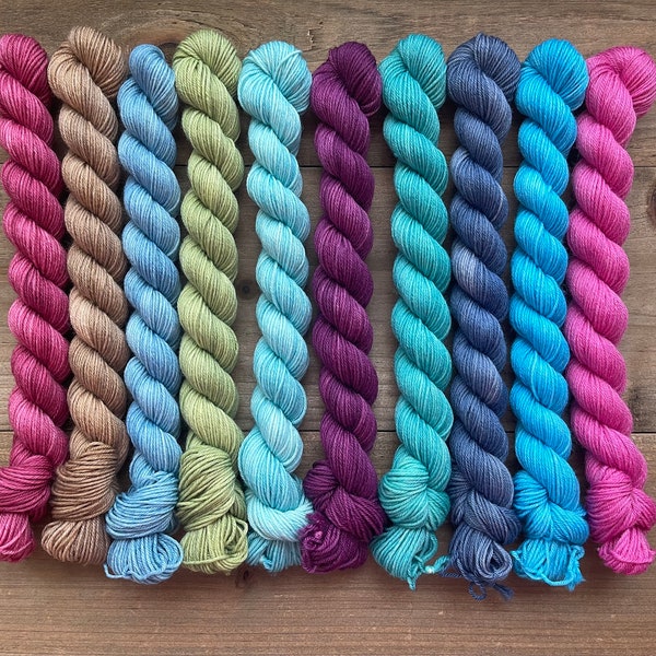 Hand Dyed Yarn | The Vineyard Collection | Mini Skein Sets | Approx 20 g
