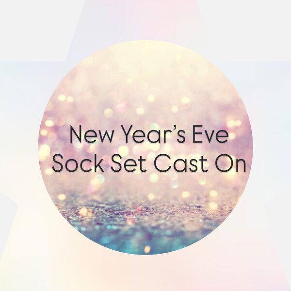 Hand Dyed Yarn | New Year’s Eve Sock Set Countdown Kit  | Full Skein | 100 g | Mini Skein | 20 g | Fingering Weight | Stitch Marker