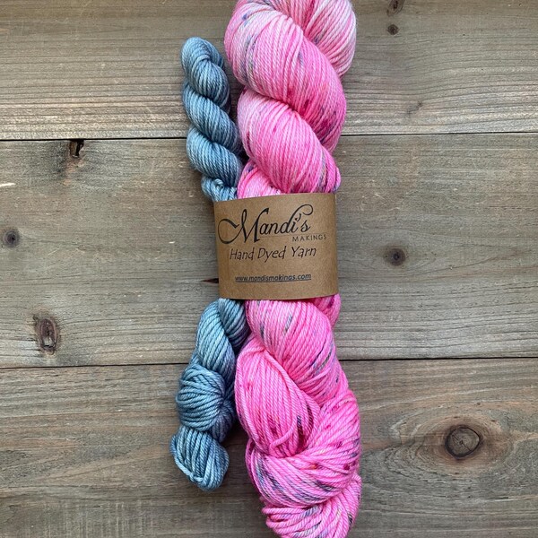 Hand Dyed Yarn | Sock Set | Glamour Shots | Full Skein | 100 g | Mini Skein | 20 g | Fingering Weight