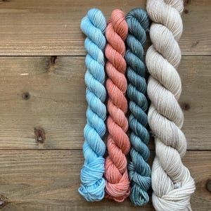 Hand Dyed Yarn | Sock Kits | HALF Skein 50 g | Mini Skeins 20 g | DK Weight