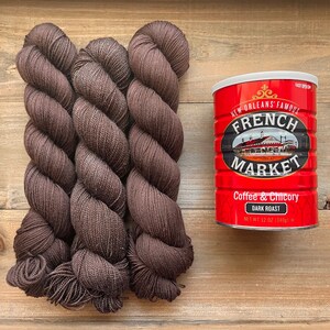 Hand Dyed Yarn | Coffee & Chicory | Full Skein | Approx 100 g