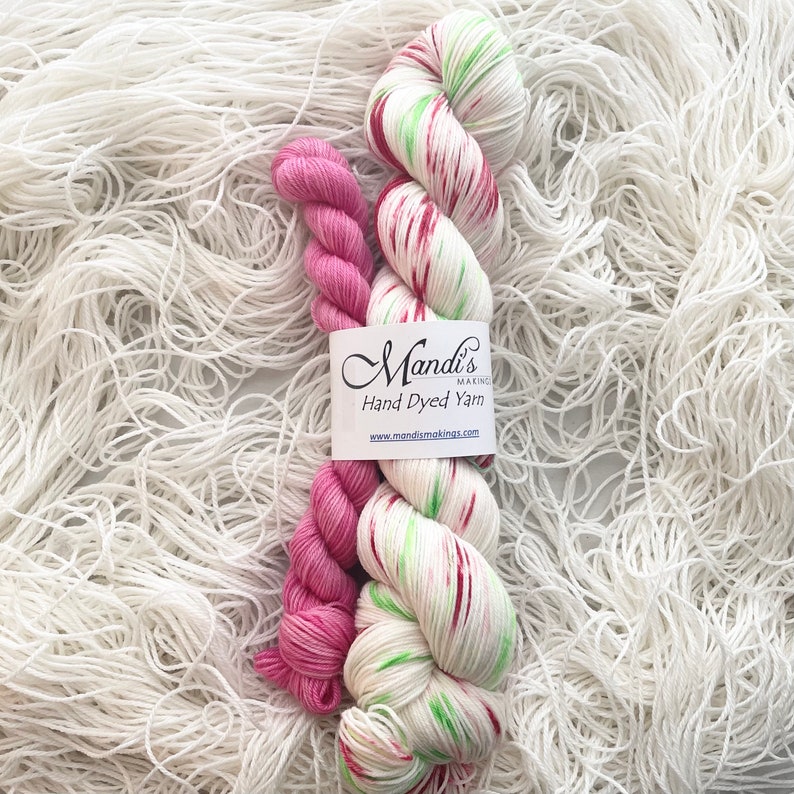 Hand Dyed Yarn | Sock Set | Jolly and Joy | Full Skein | 100 g |