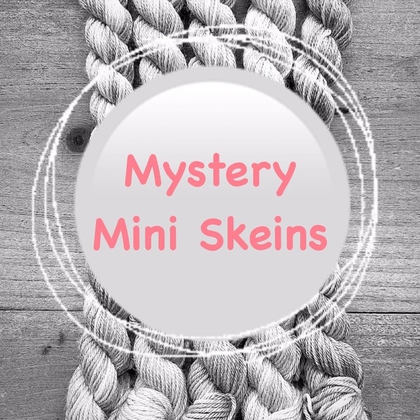 Hand Dyed Yarn | Mystery Mini Skein Sets | Fingering and DK | Sets of 5 | 10 g each