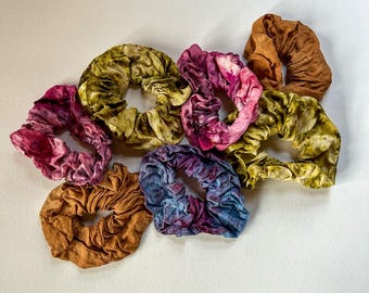 Naturally Dyed Mulberry Silk Scrunchie