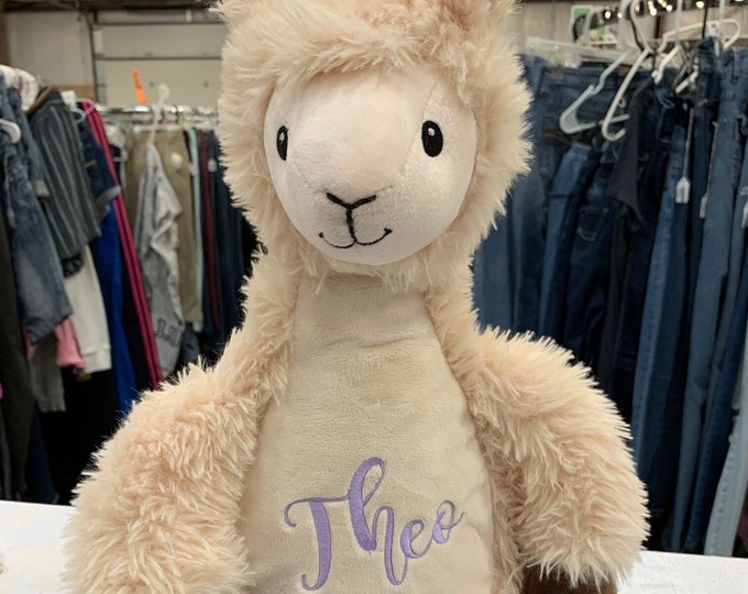 Llama Personalized Stuffed Animal - Personalized Name Only Stuffed Animal - Stuffed Animal w/ Name - Embroidered Stuffed Animal - Name Only