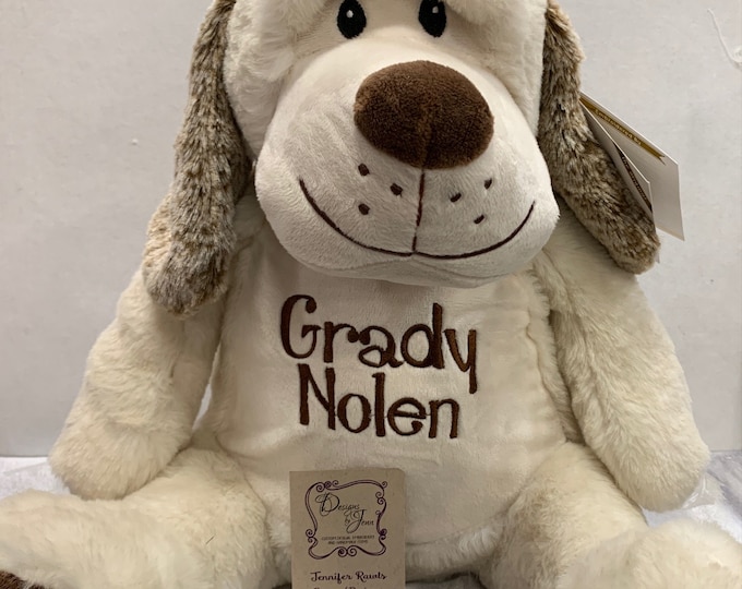 Dog Personalized Stuffed Animal - Personalized Name Only Stuffed Animal - Stuffed Animal with Name - Embroidered Stuffed Animal - Name Only