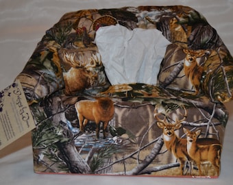 Real Tree Deer Couch Tissue Box Cover - Tissue Box Cover - Tissue Cover - Couch Shaped Tissue Box Cover - Tissue Box Cover - Real Tree
