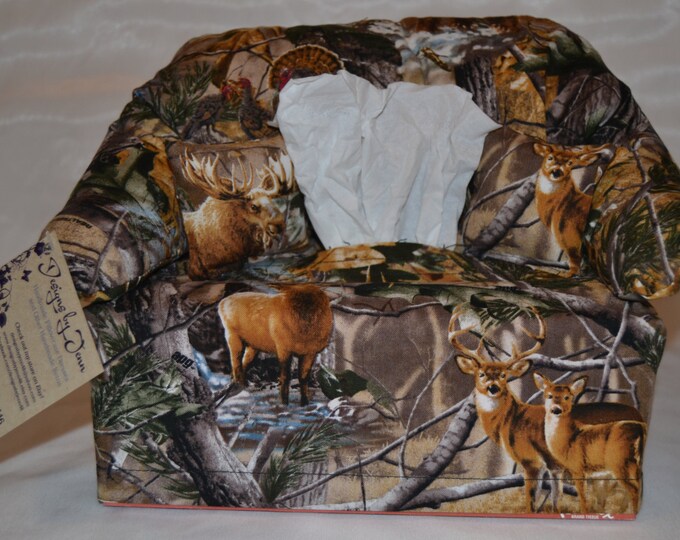 Real Tree Deer Couch Tissue Box Cover - Tissue Box Cover - Tissue Cover - Couch Shaped Tissue Box Cover - Tissue Box Cover - Real Tree