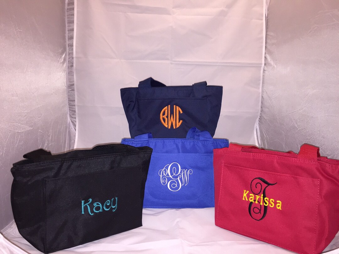 Monogrammed Lunch Tote Insulated Lunch Tote Lunch Purse Personalized