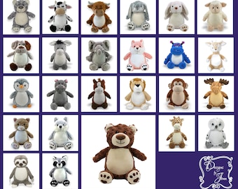 Brown Bear Personalized Stuffed Animal - Personalized Birth Stats Stuffed Animal - Monogramed Stuffed Animal - Embroidered Animal w/ Name