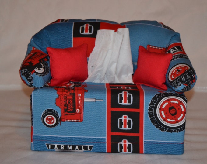 Farm All Couch Tissue Box Cover - Tissue Box Cover - Tissue Cover - Couch Shaped Tissue Box Cover - Tissue Box Cover  - IH Farm All